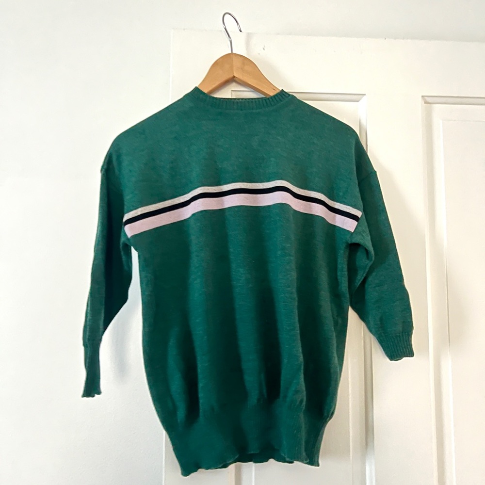 Diarte Green Striped Sweater